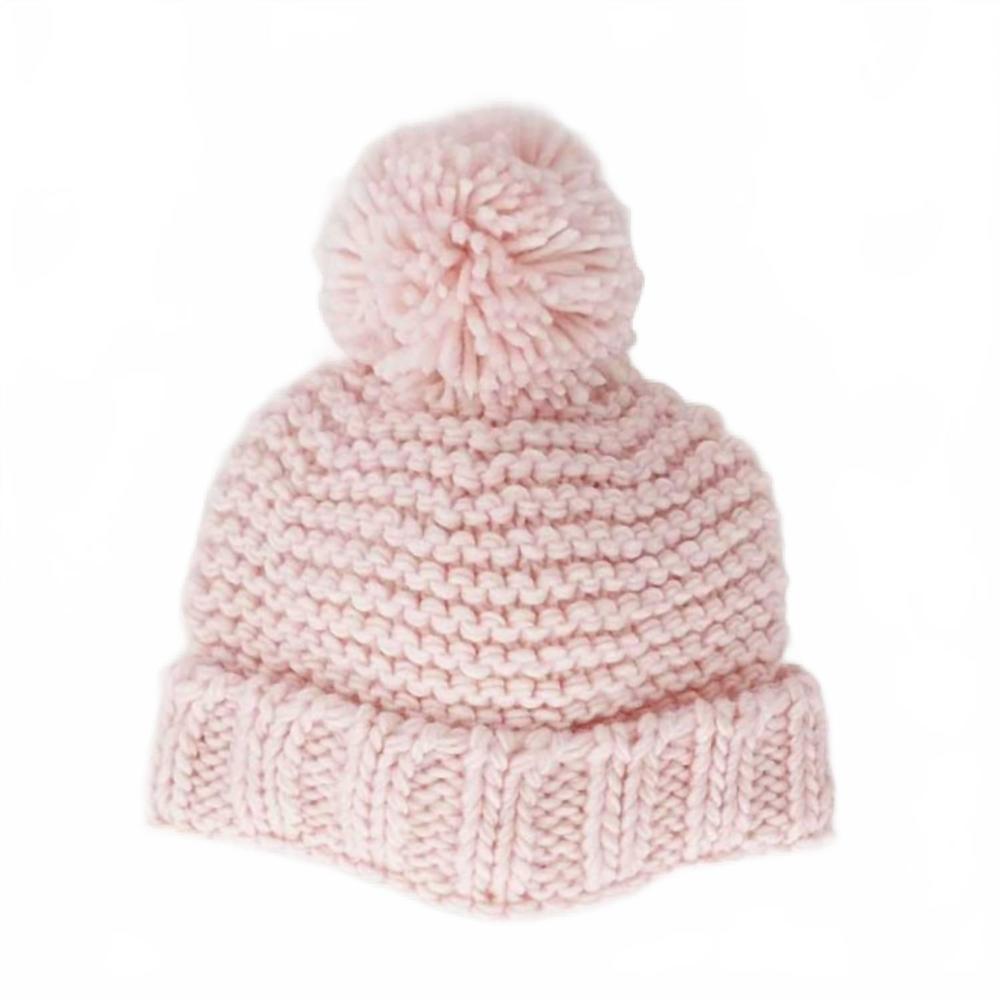 NEW HUGGALUGS baby girls pom pom hat in pink